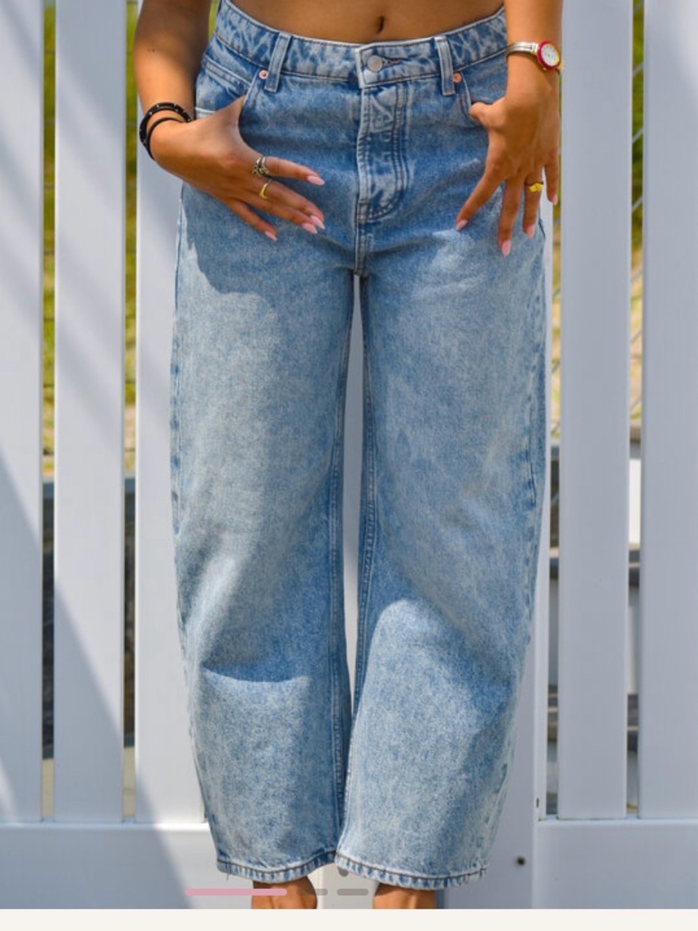 Free People Deep Trance Wide leg Boyfriend Jean